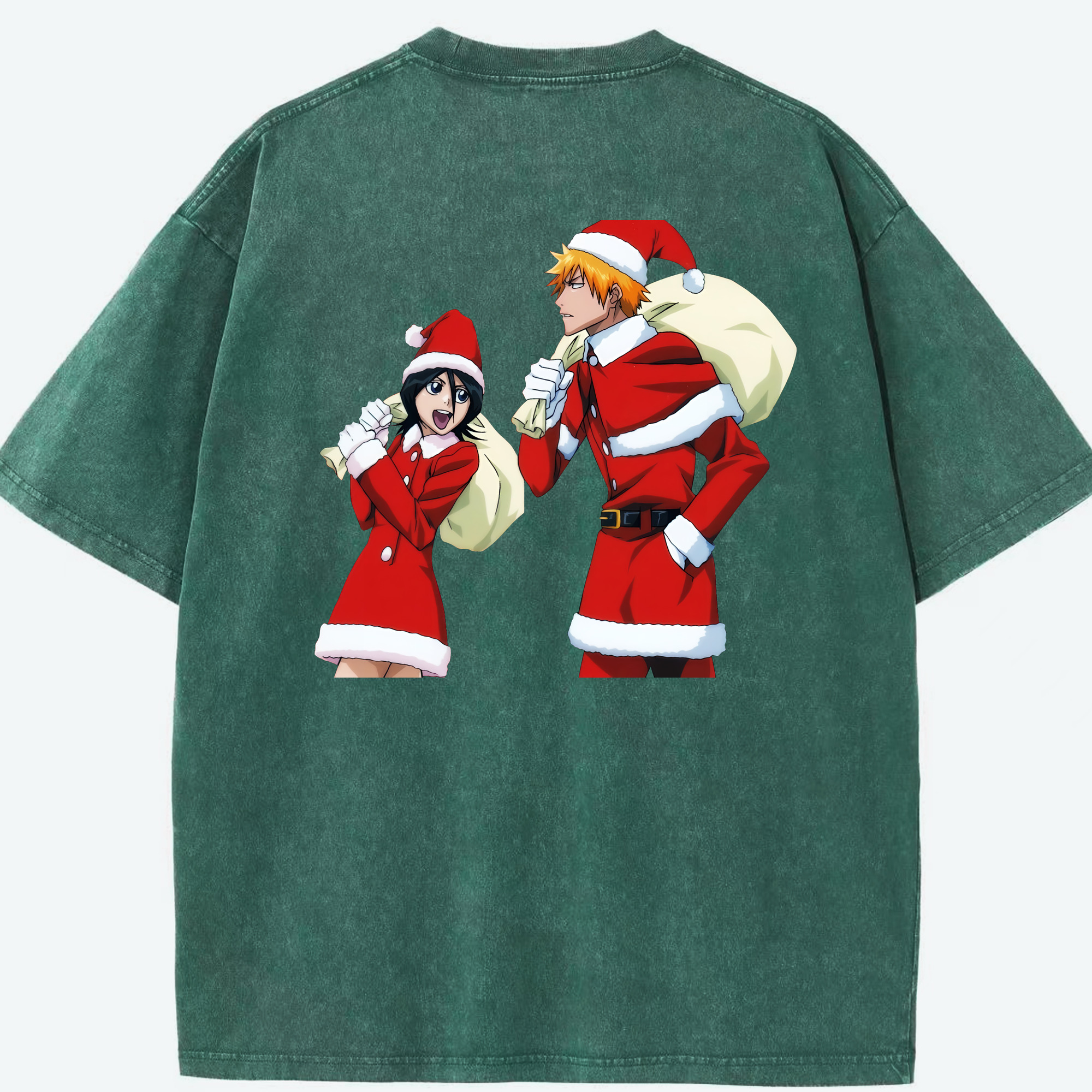 （画像用） ブリーチ 朽木ルキア BLEACH Kuchiki Rukia 綿100% ヴィンテージ風 半袖Tシャツ（背面プリント）